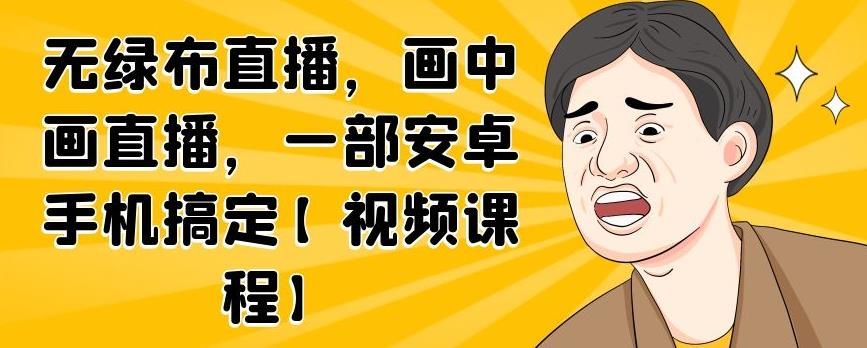 无绿布直播，画中画直播，一部安卓手机搞定【视频课程】-智宝网创