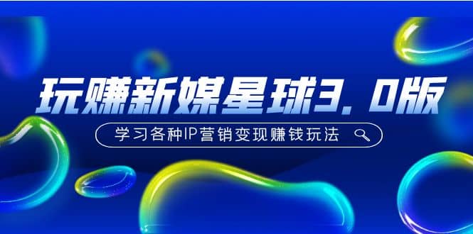 《玩赚新媒星球3.0版》学习各种IP营销变现玩法（价值498）-智宝网创