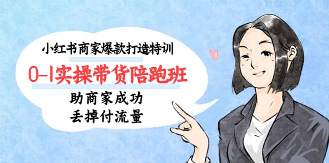 小红书商家爆款打造特训（14期）0-1实操带货陪跑班，助商家成功丢掉付流量-智宝网创