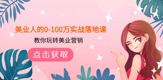 美业人的0-100万实战落地课，教你玩转美业营销（43节课）-智宝网创