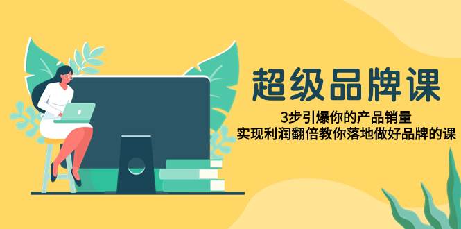 超级/品牌课，3步引爆你的产品销量，实现利润翻倍教你落地做好品牌的课-智宝网创