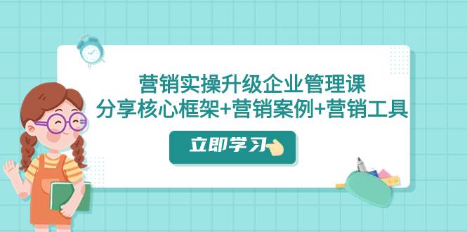 营销实操升级·企业管理课：分享核心框架+营销案例+营销工具（课程+文档）-智宝网创