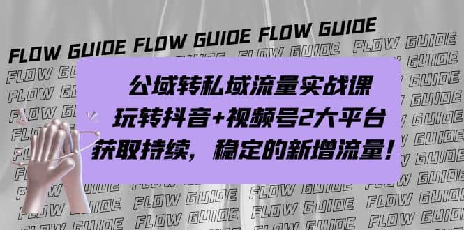 公域转私域流量实战课，玩转抖音+视频号2大平台，获取持续，稳定的新增流量-智宝网创