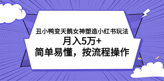 丑小鸭变天鹅女神塑造小红书玩法，月入5万+，简单易懂，按流程操作-智宝网创