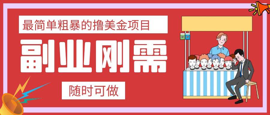 最简单粗暴的撸美金项目 会打字就能轻松赚美金-智宝网创