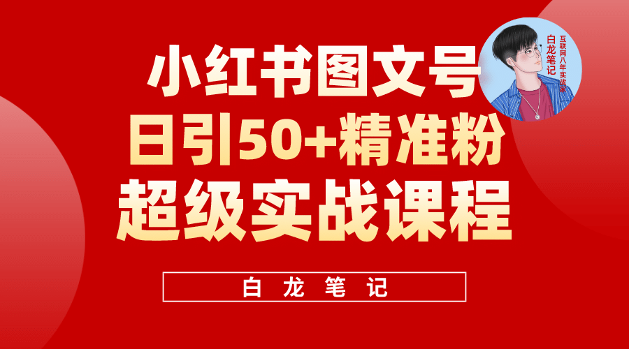 小红书图文号日引50+精准流量，超级实战的小红书引流课，非常适合新手-智宝网创