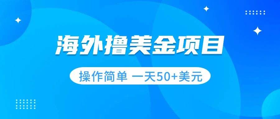 撸美金项目 无门槛  操作简单 小白一天50+美刀-智宝网创