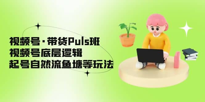视频号·带货Puls班，视频号底层逻辑，起号自然流鱼塘等玩法-智宝网创