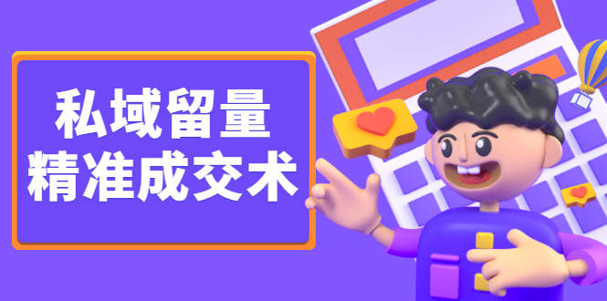 私域留量精准成交术，学习打造自己的私域流量，价值699元-智宝网创