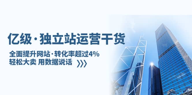 独立站运营干货：全面提升网站·转化率超过4%，轻松大卖 用数据说话-智宝网创