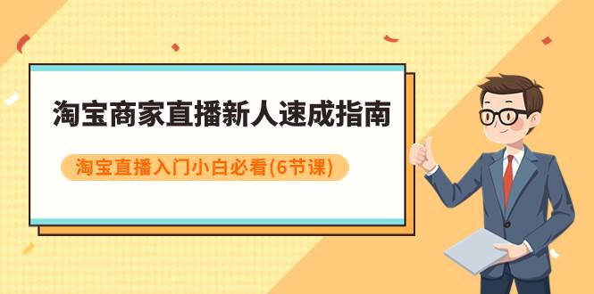 淘宝商家直播新人速成指南，淘宝直播入门小白必看（6节课）-智宝网创