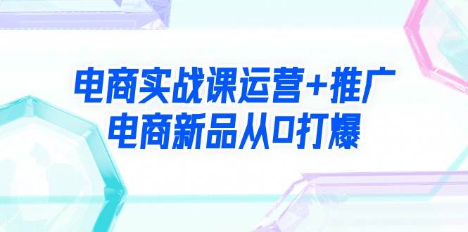 电商实战课运营+推广，电商新品从0打爆（99节视频课）-智宝网创