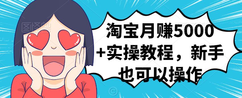 淘宝月赚5000+实操教程，新手也可以操作-智宝网创