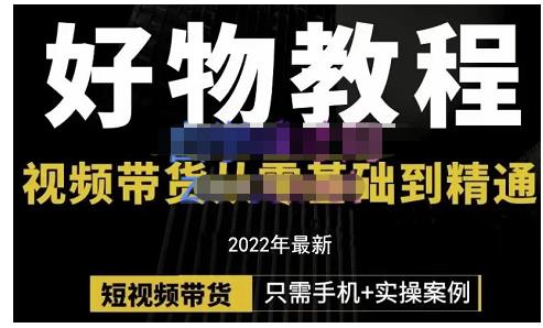锅锅老师好物分享课程：短视频带货从零基础到精通，只需手机+实操-智宝网创