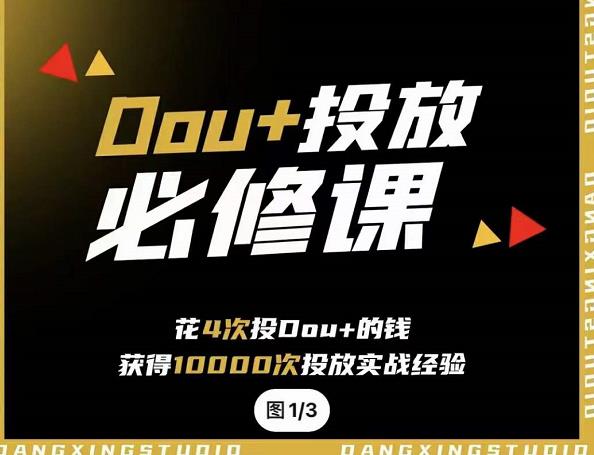 代同学DOU+投放训练营，用付费流量撬动大额自然流量，过得超额变现转化-智宝网创