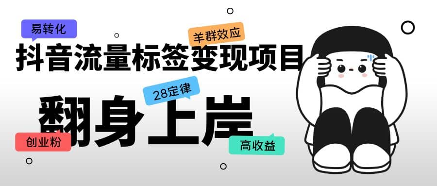 抖音流量标签变现项目，抖音创业粉轻松转化，单价高收益简单-智宝网创