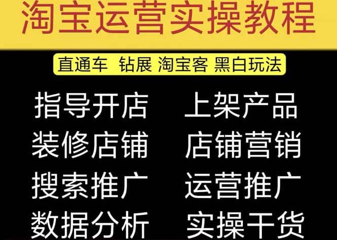 2023淘宝开店教程0基础到高级全套视频网店电商运营培训教学课程（2月更新）-智宝网创