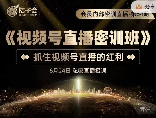 《视频号直播密训班》，抓住视频号直播的红利 价值12800-智宝网创