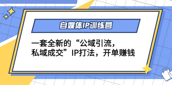 自媒体IP训练营(12+13期)一套全新的“公域引流，私域成交”IP打法-智宝网创
