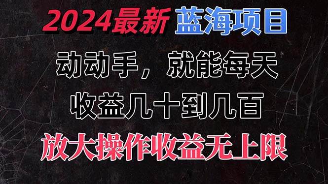 有手就行的2024全新蓝海项目，每天1小时收益几十到几百，可放大操作收…-智宝网创