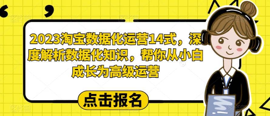 2023淘宝数据化-运营 14式，深度解析数据化知识，帮你从小白成长为高级运营-智宝网创
