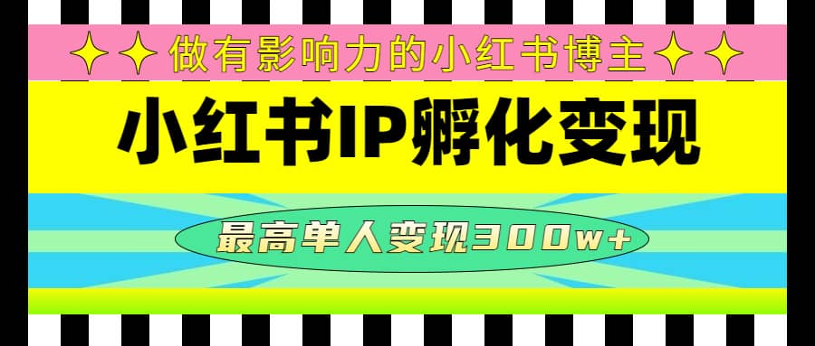 某收费培训-小红书IP孵化变现：做有影响力的小红书博主-智宝网创