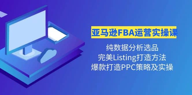 亚马逊FBA运营实操课 纯数据分析选品+完美Listing打造+爆款打造PPC策略实操-智宝网创