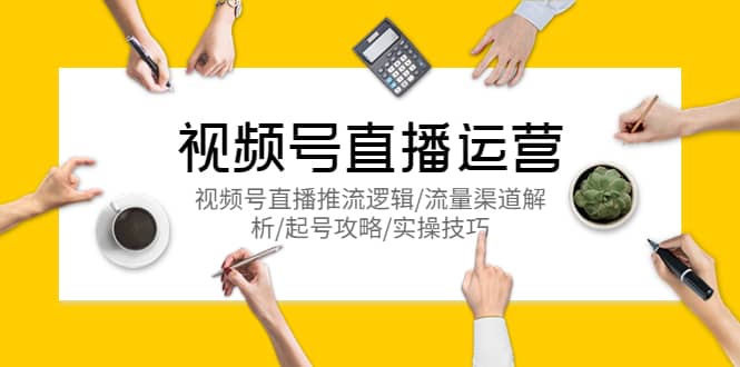 视频号直播运营，视频号直播推流逻辑/流量渠道解析/起号攻略/实操技巧-智宝网创