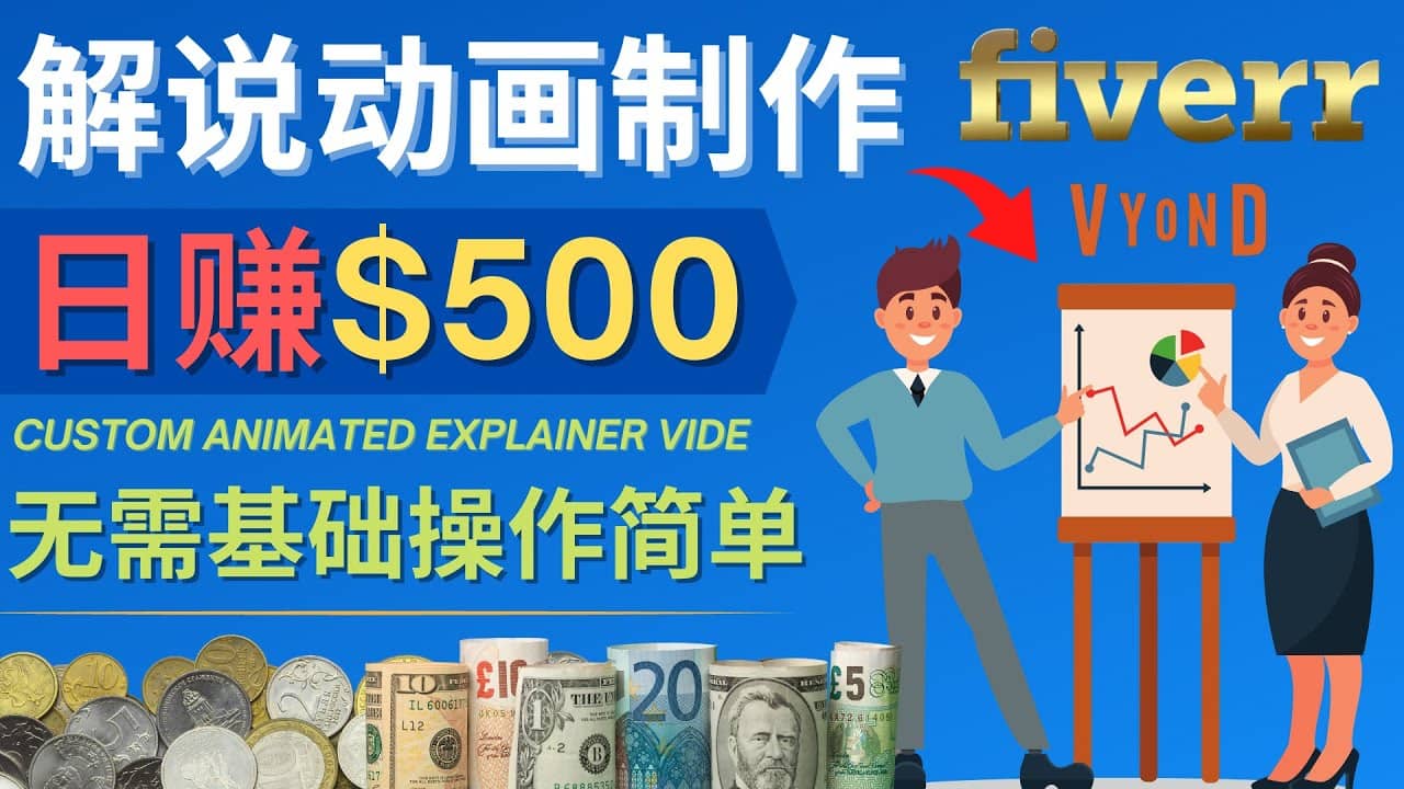 制作解说类动画视频（Animated Explainer）日赚500美元以上 – 0基础可操作-智宝网创