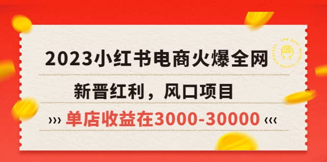2023小红书电商火爆全网，新晋红利，风口项目，单店收益在3000-30000-智宝网创
