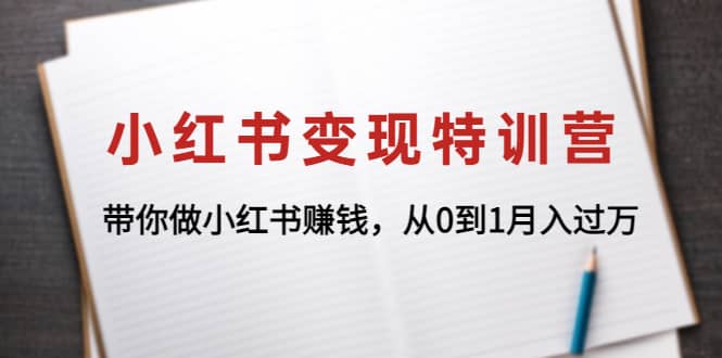 小红书变现特训营：带你做小红书项目-智宝网创