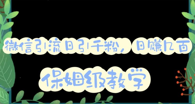 微信互推圈半自动引流方案，矩阵操作日引千人思路【详细视频教程】-智宝网创