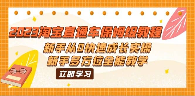 2023淘宝直通车保姆级教程：新手从0快速成长实操，新手多方位全能教学-智宝网创