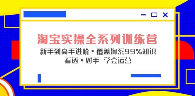 淘宝实操全系列训练营 新手到高手进阶·覆盖·99%知识 看透·对手 学会运营-智宝网创