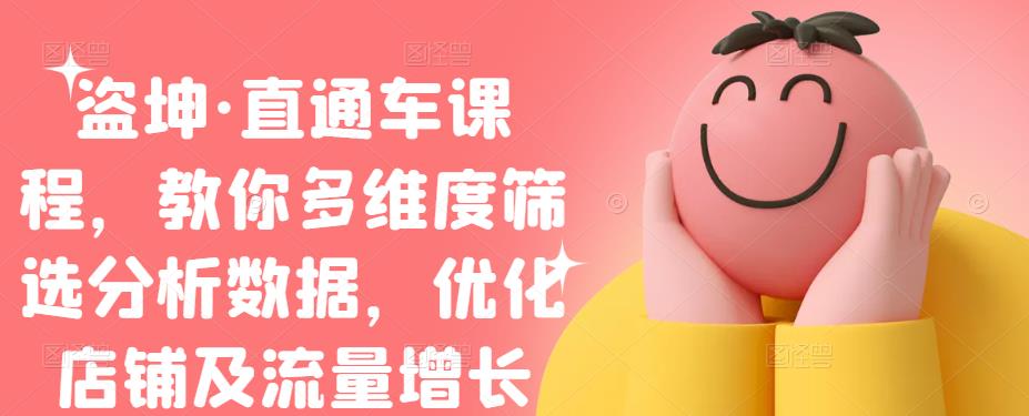 盗坤·直通车课程，教你多维度筛选分析数据，优化店铺及流量增长-智宝网创