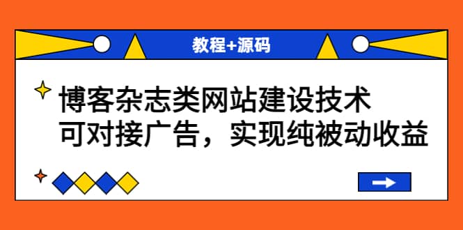 博客杂志类网站建设技术，可对接广告，实现纯被动收益（教程+源码）-智宝网创
