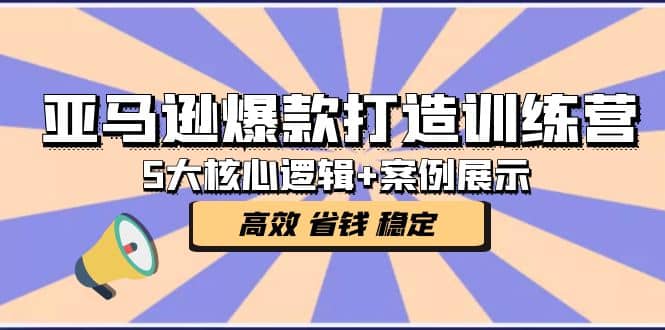 亚马逊爆款打造训练营：5大核心逻辑+案例展示 打造爆款链接 高效 省钱 稳定-智宝网创