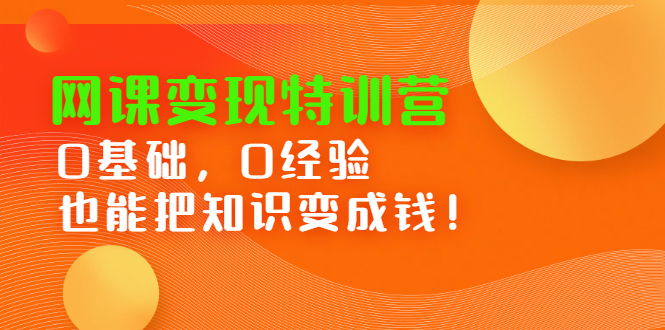 网课变现特训营，0基础，0经验也能把知识变成钱-智宝网创