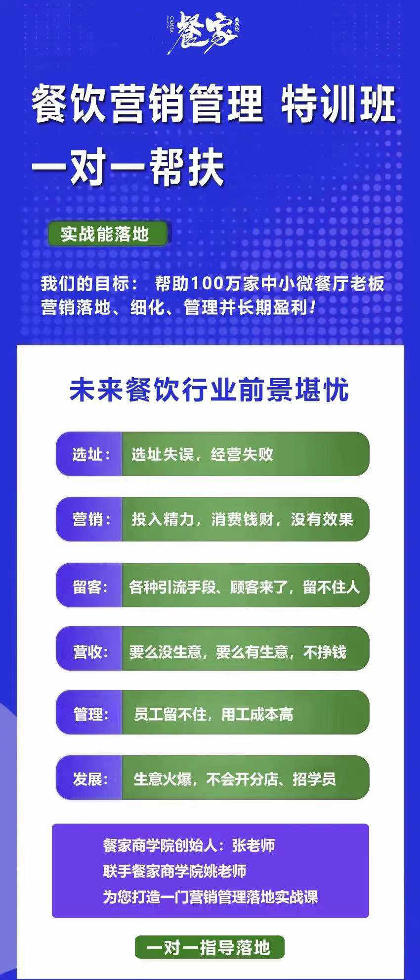 图片[1]-餐饮营销管理特训班：选址+营销+留客+营收+管理+发展-智宝网创