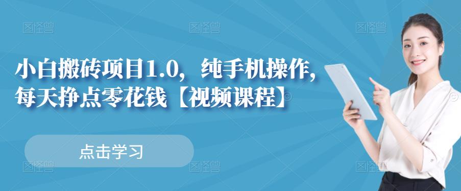小白搬砖项目1.0，纯手机操作，每天兼职挣点零花钱-智宝网创