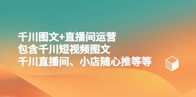千川图文+直播间运营，包含千川短视频图文、千川直播间、小店随心推等等-智宝网创
