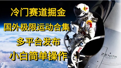 冷门赛道掘金，极限运动合集，多平台发布，小白简单操作-智宝网创