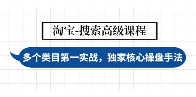 淘宝-搜索高级课程：多个类目第一实战，独家核心操盘手法-智宝网创