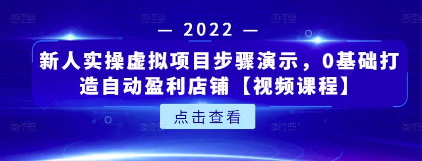新人实操虚拟项目步骤演示，0基础打造自动盈利店铺【视频课程】-智宝网创