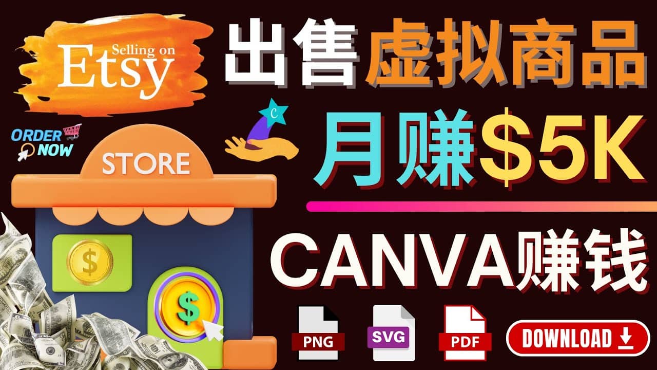 通过Etsy出售Canva模板，操作简单，收益高，月赚5000美元-智宝网创