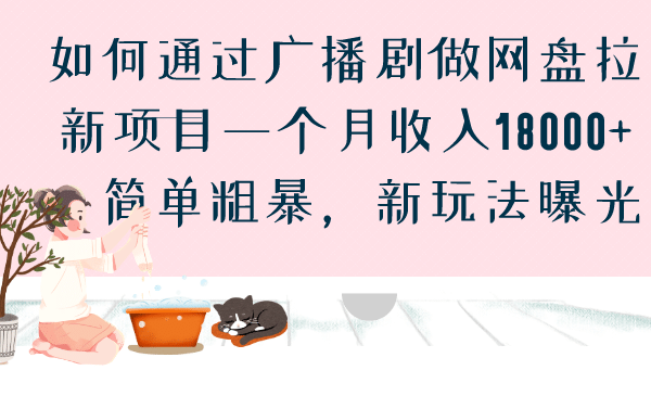 如何通过广播剧做网盘拉新项目一个月收入18000+，简单粗暴，新玩法曝光-智宝网创