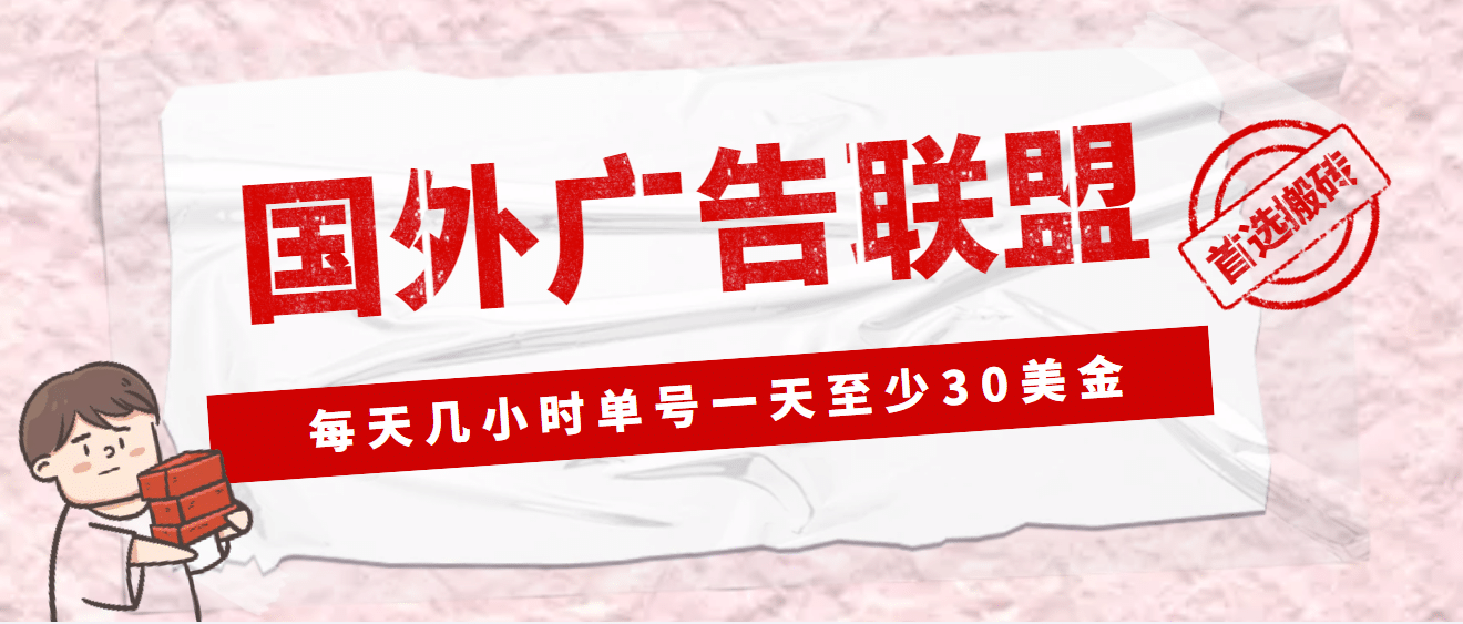 外面收费1980最新国外LEAD广告联盟搬砖项目，单号一天至少30美元(详细教程)-智宝网创