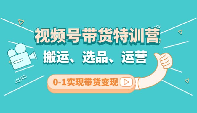 视频号带货特训营(第3期)：搬运、选品、运营、0-1实现带货变现-智宝网创