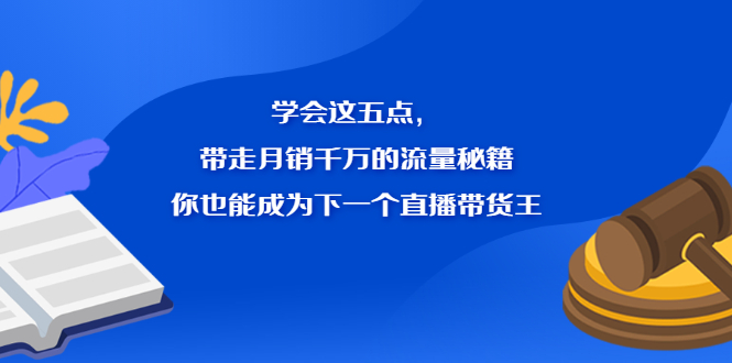 学会这五点，带走月销千万的流量秘籍，你也能成为下一个直播带货王-智宝网创