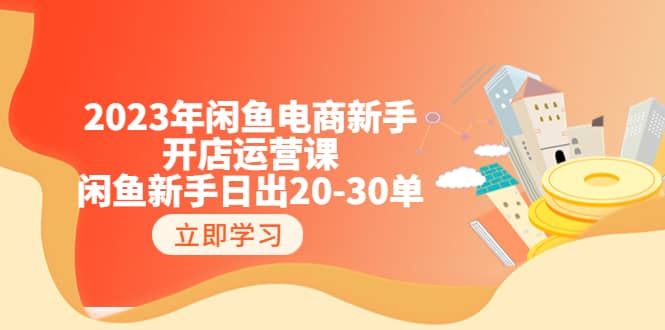 2023年闲鱼电商新手开店运营课：闲鱼新手日出20-30单（18节-实战干货）-智宝网创